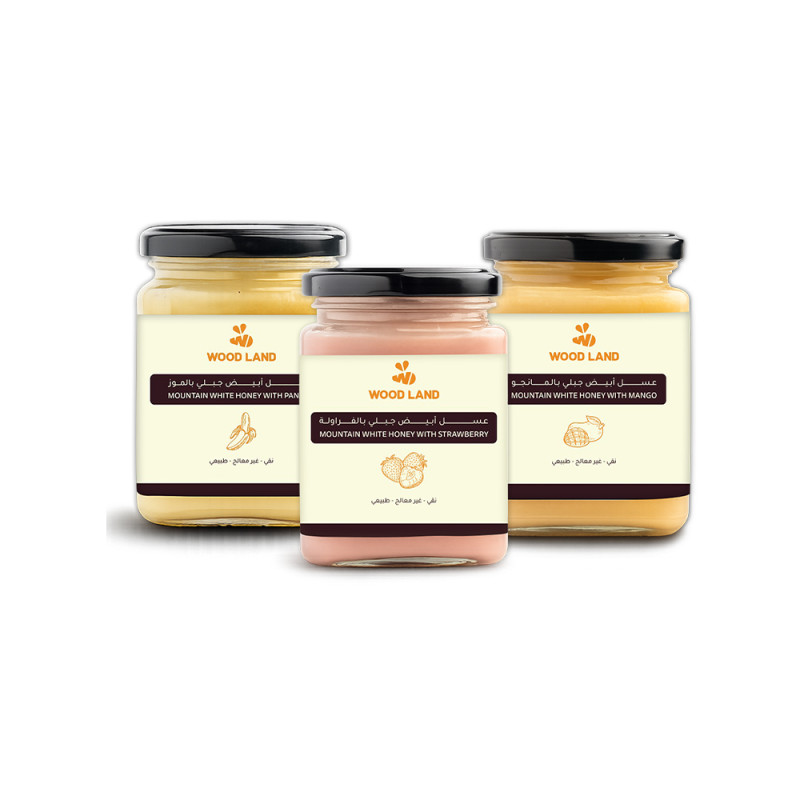 White honey with fruits